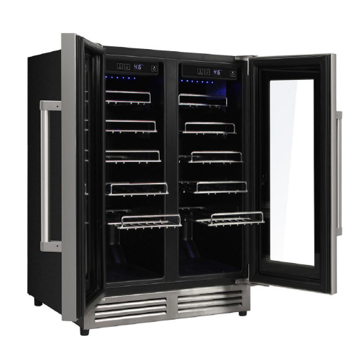 THOR Kitchen Package - 30" Gas Range, Range Hood, Refrigerator with Water and Ice Dispenser, Dishwasher, Wine Cooler, AP-LRG3001U-W-8