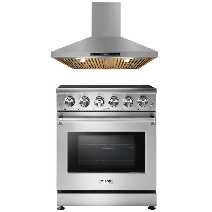 THOR Kitchen Package - 30 inch Electric Range and 30" Range Hood, AP-HRE3001