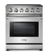 THOR Kitchen Package - 30 inch Electric Range, Range Hood, Microwave, Refrigerator with Water and Ice Dispenser, Dishwasher, AP-HRE3001-13