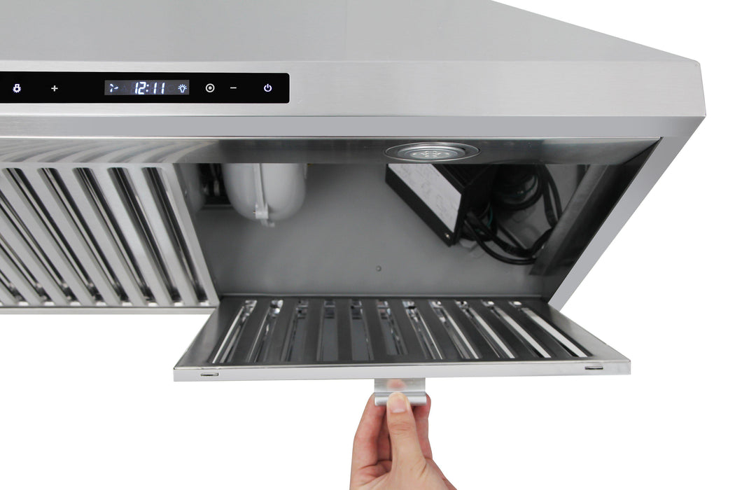 THOR Kitchen Package - 30" Wall Oven, 36" Cooktop, Range Hood, Refrigerator with Water and Ice Dispenser, Dishwasher, AP-HEW3001-DC-36-3