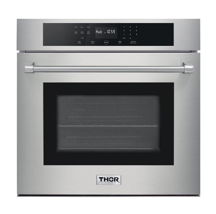 THOR Kitchen Package - 30" Wall Oven, 36" Cooktop, Range Hood, Refrigerator with Water and Ice Dispenser, Dishwasher, AP-HEW3001-DC-36-3