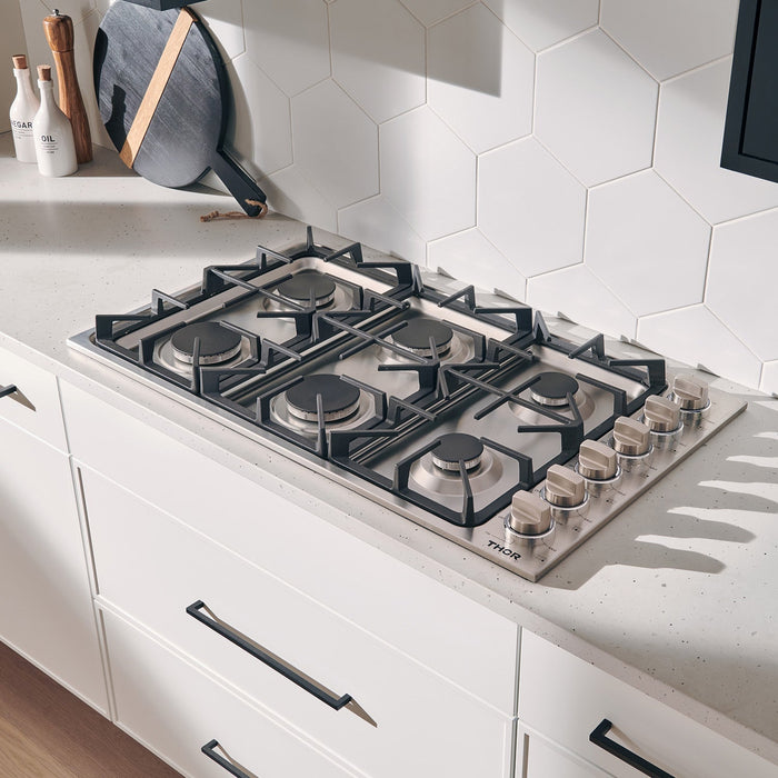 THOR Kitchen Package - 30" Wall Oven, 36" Drop-in Cooktop, Range Hood, AP-HEW3001-DC-36
