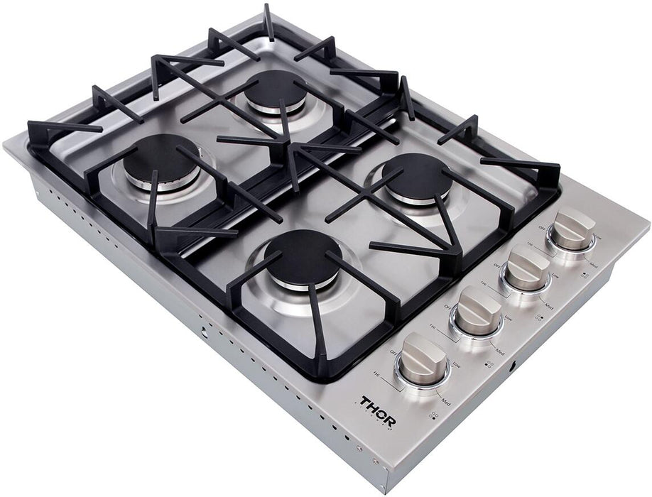 THOR Kitchen Package - 30" Wall Oven, Cooktop, Range Hood, Refrigerator, Dishwasher, AP-HEW3001-DC-30-2