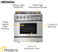 THOR Kitchen Package - 36" Dual Fuel Range, Range Hood, Microwave, Refrigerator with Water and Ice Dispenser, Dishwasher, Wine Cooler, AP-HRD3606U-14
