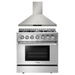 THOR Kitchen Package - 36" Dual Fuel Range & Range Hood Package, AP-HRD3606U