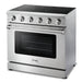 THOR Kitchen Package - 36" Electric Range, Range Hood, Microwave, AP-HRE3601-C-4