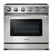 THOR Kitchen Package - 36" Electric Range, Range Hood, Microwave, Refrigerator with Water and Ice Dispenser, Dishwasher, AP-HRE3601-13