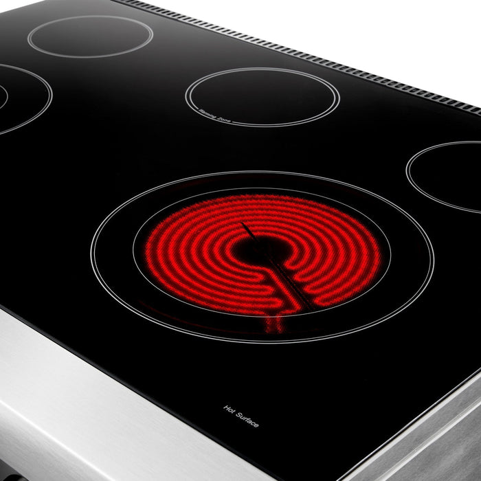 THOR Kitchen Package - 36" Electric Range, Range Hood, Microwave, Refrigerator with Water and Ice Dispenser, Dishwasher, AP-TRE3601-13