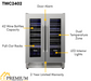 THOR Kitchen Package - 36" Electric Range, Range Hood, Refrigerator, Dishwasher, Wine Cooler, AP-ARE36-W-3