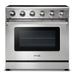 THOR Kitchen Package - 36" Electric Range, Range Hood, Refrigerator with Water and Ice Dispenser, Dishwasher, AP-HRE3601-W-7