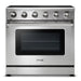 THOR Kitchen Package - 36" Electric Range, Range Hood, Refrigerator with Water and Ice Dispenser, Dishwasher, Wine Cooler, AP-HRE3601-11