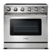 THOR Kitchen Package - 36" Electric Range, Range Hood, Refrigerator with Water and Ice Dispenser, Dishwasher, Wine Cooler, AP-HRE3601-C-8