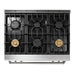 THOR Kitchen Package - 36" Gas Range, Range Hood, Microwave, Refrigerator with Water and Ice Dispenser, Dishwasher, AP-TRG3601-13