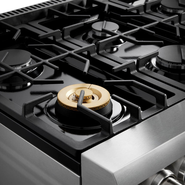THOR Kitchen Package - 36" Gas Range, Range Hood, Microwave, Refrigerator with Water and Ice Dispenser, Dishwasher, Wine Cooler, AP-TRG3601-14