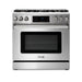 THOR Kitchen Package - 36" Gas Range, Range Hood, Refrigerator with Water and Ice Dispenser, Dishwasher, Wine Cooler, AP-TRG3601-11