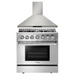 THOR Kitchen Package - 36" Propane Dual Fuel Range, Range Hood, AP-HRD3606ULP