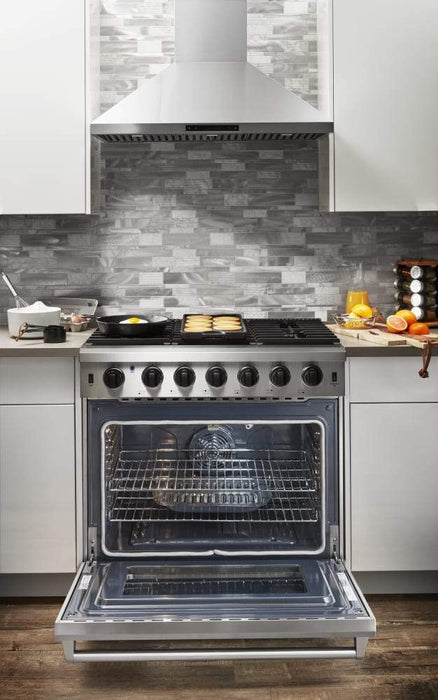 THOR Kitchen Package - 36" Propane Gas Range, 36" Range Hood, AP-LRG3601ULP