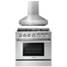 THOR Kitchen Package - 36" Propane Gas Range and Range Hood, AP-HRG3618ULP-W
