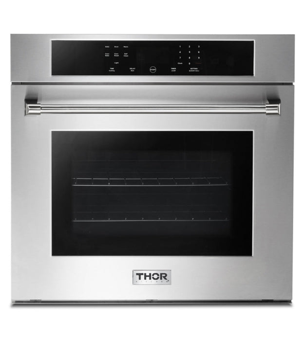 THOR Kitchen Package - 36" Propane Gas Rangetop, Range Hood, Wall Oven, Refrigerator with Water and Ice Dispenser, Dishwasher, Microwave