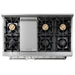 THOR Kitchen Package - 48" Gas Range, Range Hood, Microwave, AP-HRG4808U-W-4