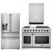 THOR Kitchen Package - 48" Propane Gas Range, Dishwasher, Refrigerator with Water and Ice Dispenser, AP-LRG4807ULP-9