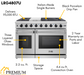 THOR Kitchen Package - 48" Propane Gas Range, Range Hood, Dishwasher, Refrigerator with Water and Ice Dispenser, Microwave, AP-LRG4807ULP-13