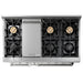 THOR Kitchen Package 48" Propane Gas Range, Range Hood, Refrigerator with Water and Ice Dispenser, Dishwasher, Microwave, AP-HRG4808ULP-W-9