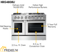 THOR Package - 48" Propane Gas Range, Range Hood, Refrigerator with Water & Ice Dispenser, Dishwasher, Wine Cooler