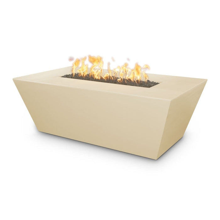 Top Fires Angelus 60-Inch Rectangular GFRC Gas Fire Pit Table - Flame Sense