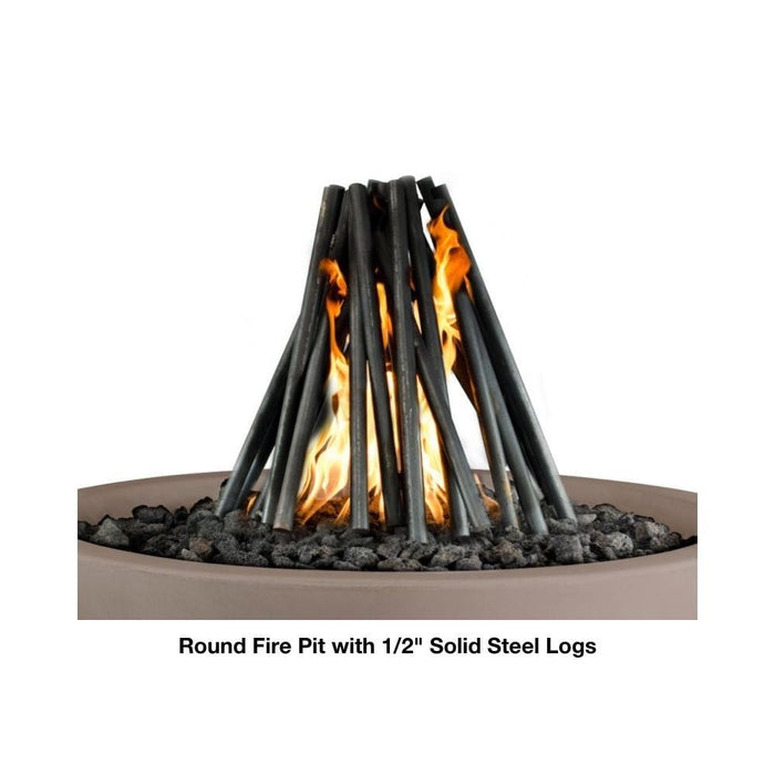 Top Fires Avalon 30-Inch Square Concrete Gas Fire Bowl - Electronic