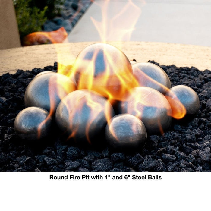 Top Fires Avalon 30-Inch Square Concrete Gas Fire Bowl - Electronic