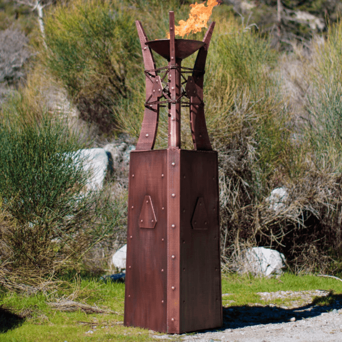 Top Fires Bastille 87-Inch Copper Fire Tower - Electronic (OPT-FTWR3EKIT)