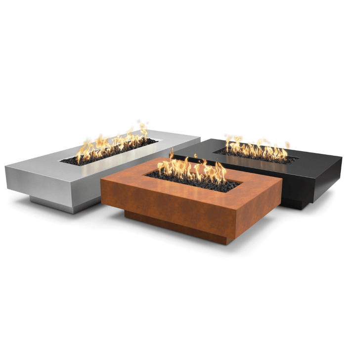 Top Fires Cabo 56-Inch Rectangular GFRC Gas Fire Pit Table - Flame Sense