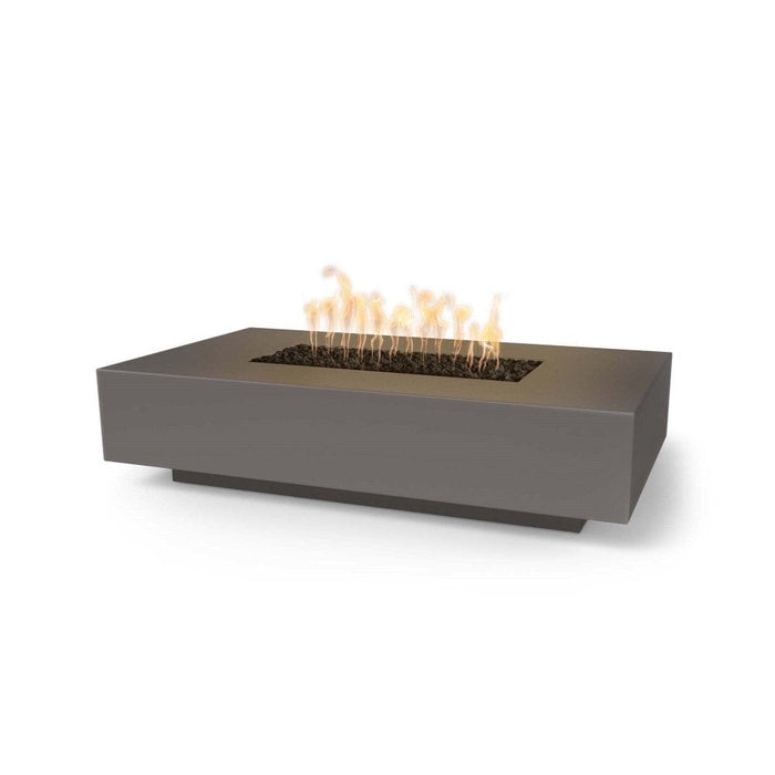 Top Fires Cabo 56-Inch Rectangular GFRC Gas Fire Pit Table - Match Lit