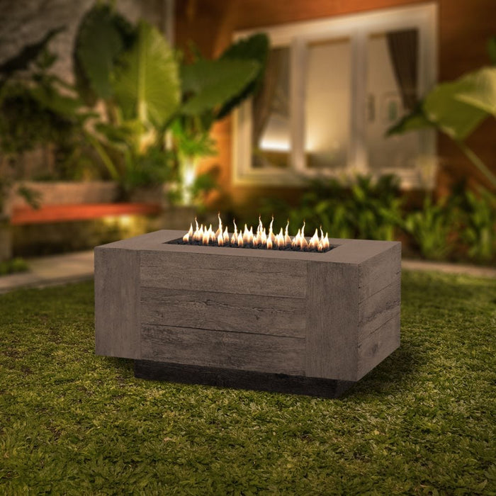 Top Fires Catalina Rectangular GFRC Gas Fire Pit - Electronic