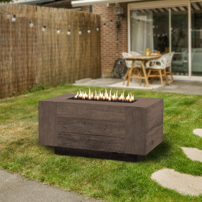 Top Fires Catalina Rectangular GFRC Gas Fire Pit - Flame Sense