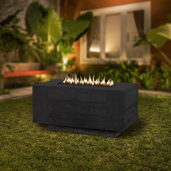 Top Fires Catalina Rectangular GFRC Gas Fire Pit - Flame Sense