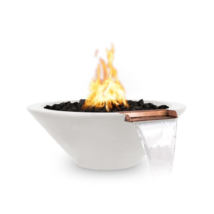 Top Fires Cazo 24-Inch Round Concrete Gas Fire and Water Bowl - Electronic (OPT-24RFWE12V)