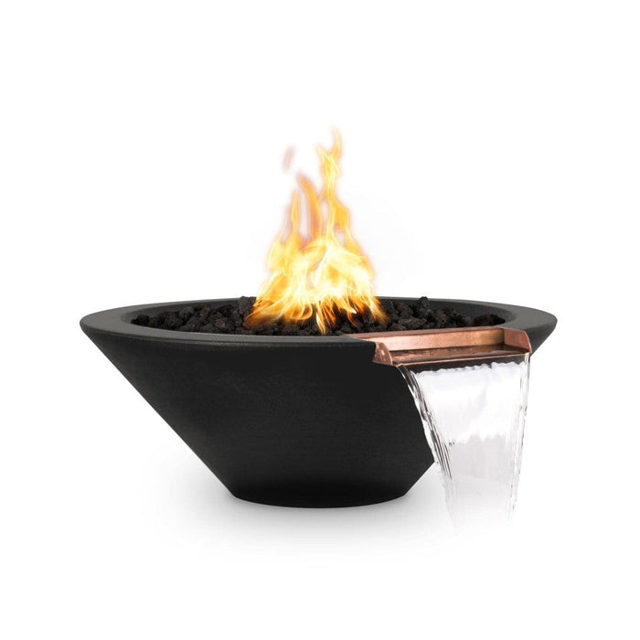 Top Fires Cazo 24-Inch Round Concrete Gas Fire and Water Bowl - Electronic (OPT-24RFWE12V)