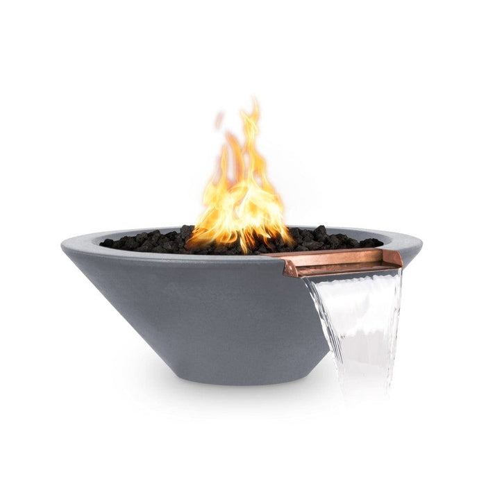 Top Fires Cazo 24-Inch Round Concrete Gas Fire and Water Bowl - Match Lit (OPT-24RFW)