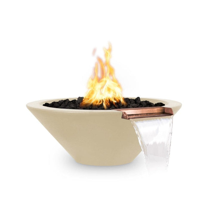 Top Fires Cazo 24-Inch Round Concrete Gas Fire and Water Bowl - Match Lit (OPT-24RFW)