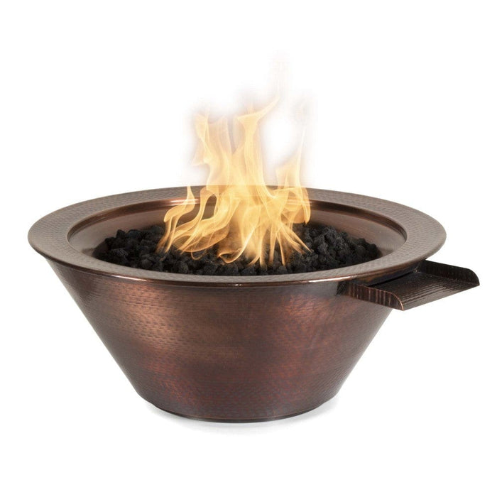 Top Fires Cazo 36-Inch Round Copper Gas Fire and Water Bowl - Electronic (OPT-102-36NWCBE)