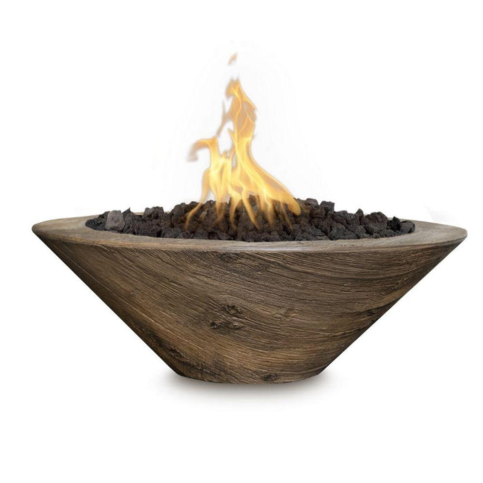 Top Fires Cazo Wood Grain GFRC Gas Fire Bowl - Electronic