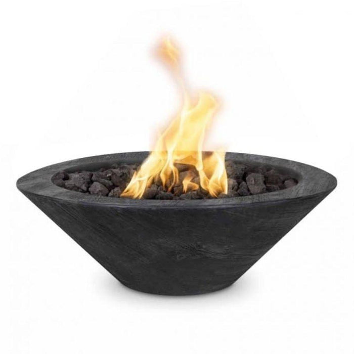 Top Fires Cazo Wood Grain GFRC Gas Fire Bowl - Electronic