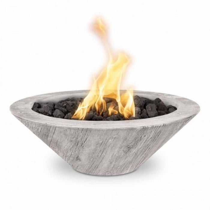 Top Fires Cazo Wood Grain GFRC Gas Fire Bowl - Electronic