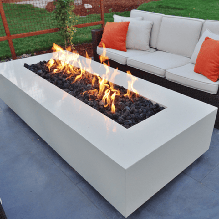 Top Fires Coronado 15-Inch Tall Powder Coated Steel Gas Fire Pit - Match Lit