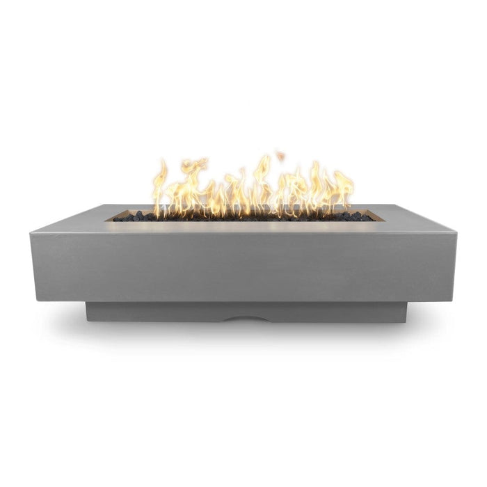 Top Fires Del Mar 84-Inch Rectangular GFRC Gas Fire Pit - Match Lit