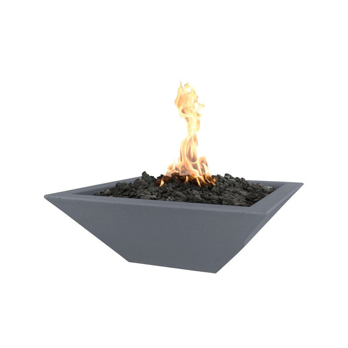 Top Fires Maya 24-Inch Square Concrete Gas Fire Bowl - Match Lit (OPT-24SFO)