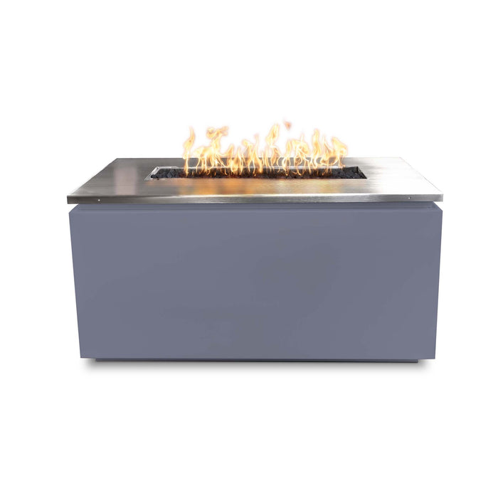 Top Fires Merona 46-Inch Rectangular Fire Pit with Stainless Steel Top - Match Lit (TOP-MC4622)