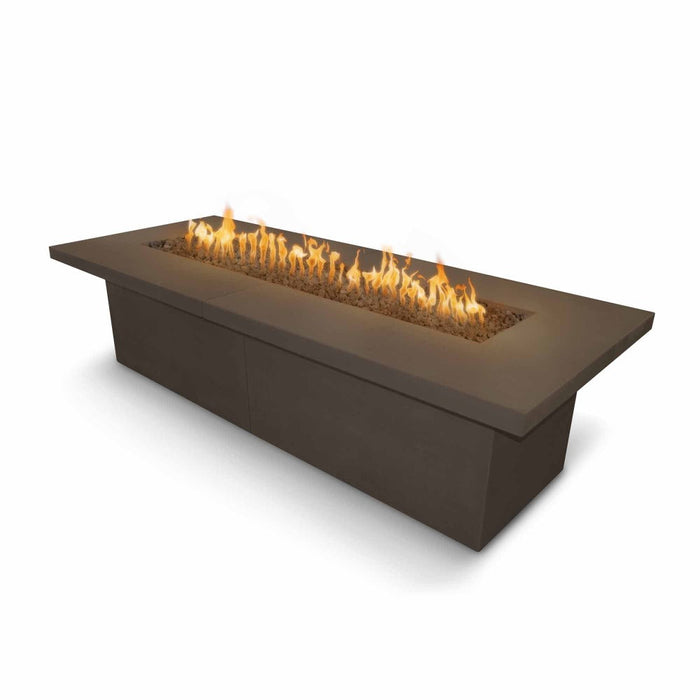 Top Fires Newport Rectangular Concrete Gas Fire Table - Match Lit